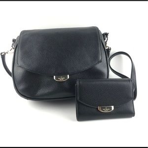 Kate Spade New York Pebble Black purse with wallet